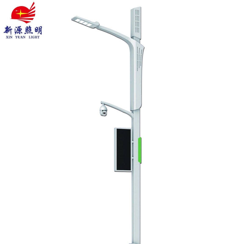 城市智慧路灯LED照明5G智慧灯杆多功能PM2.5显示监控屏路灯