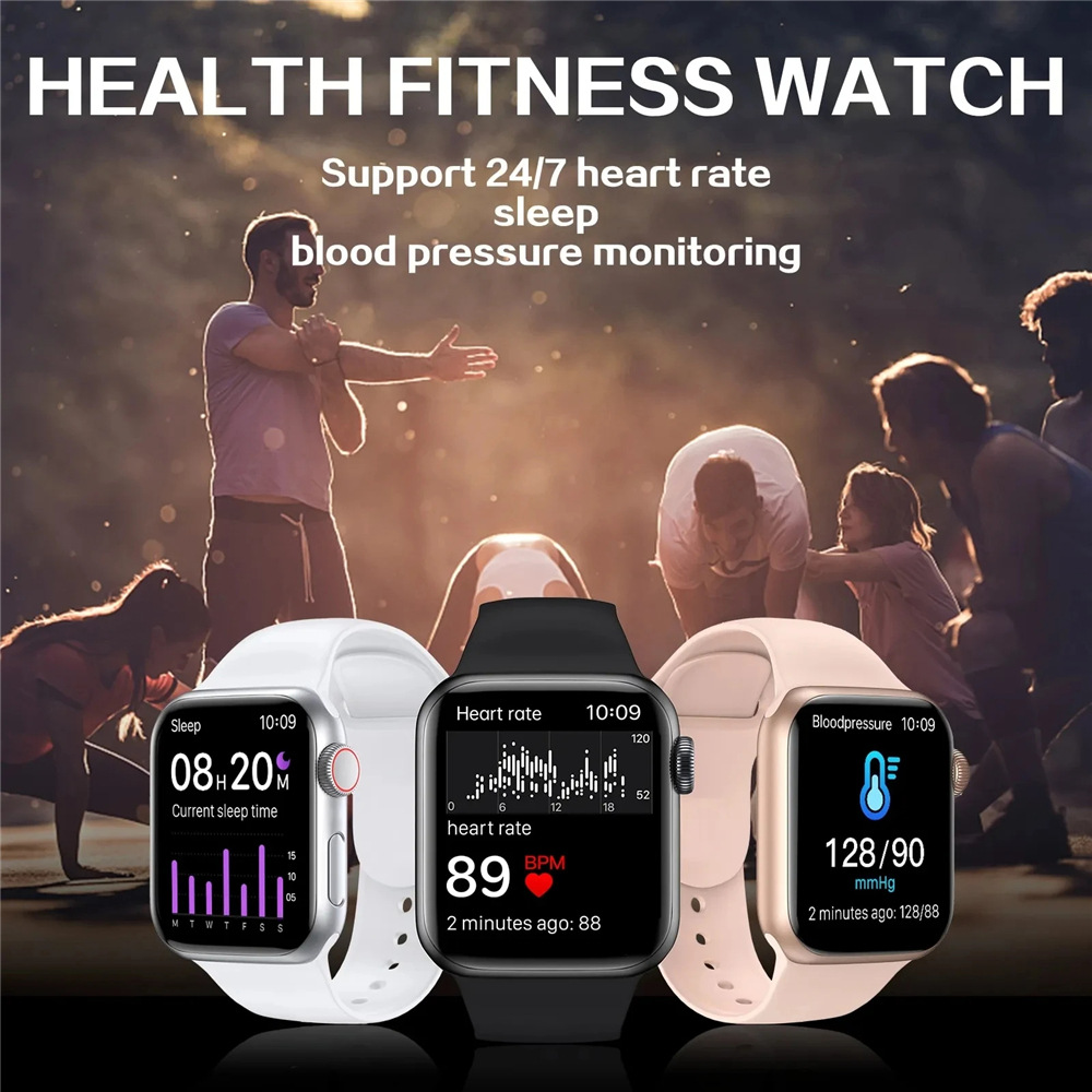 Smartwatch Bluetooth call, heart rate and blood pressure monitoring, factory direct sales, in stock, S9MAX alternative to T900PROMAX Specification drawing