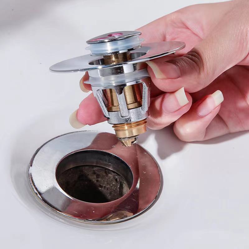 Cross-border washbasin drain spring core washbasin plug leakage plug cover spring type drain pipe cover plate, US standard details Picture