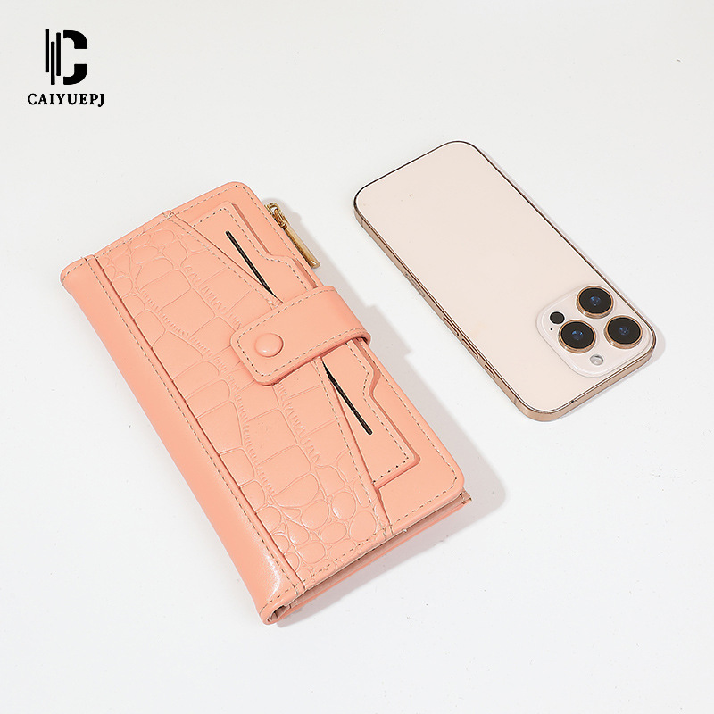 New cross-border wallet for women, short alligator pattern multi-slot INS zipper vertical coin purse details Picture