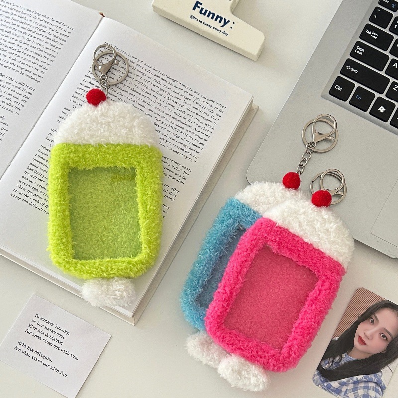 Original soda water plush card case, cute campus meal card, bus card, star-chasing album, small card, photo bag and pendant Item Picture