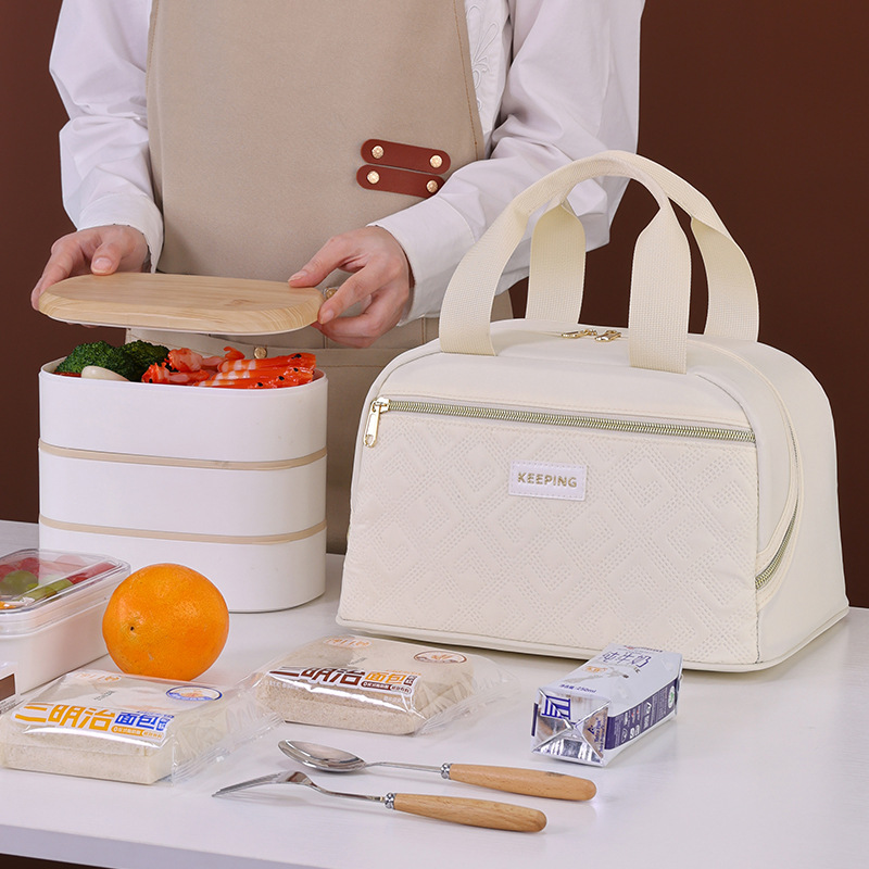 Cross-border Amazon Geyun lunch box insulated bag, office worker lunch box bag, small bag for carrying rice with a suitcase details Picture