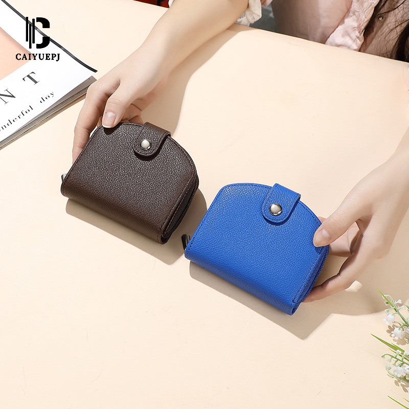 Cross-border simple new high-end ladies' wallet Wallet, fashionable foreign trade multi-slot coin purse, semi-round short wallet full figure