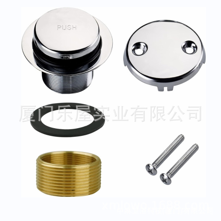 Copper American-style bathtub drain, anti-odor bathtub drain, bathtub plug replacement, bathtub drainage accessories Item Picture