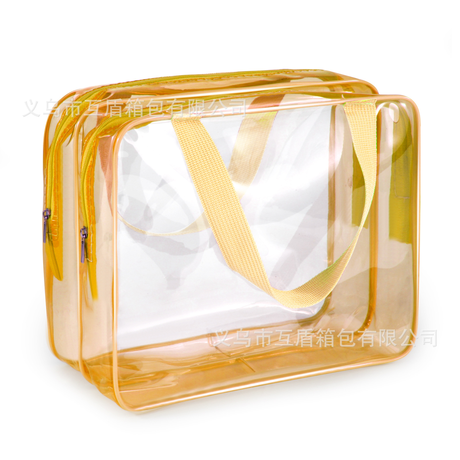Summer bestsellers: transparent cosmetic bag, travel portable toiletry bag, pvc double-layer waterproof hand-held storage bag Item Picture