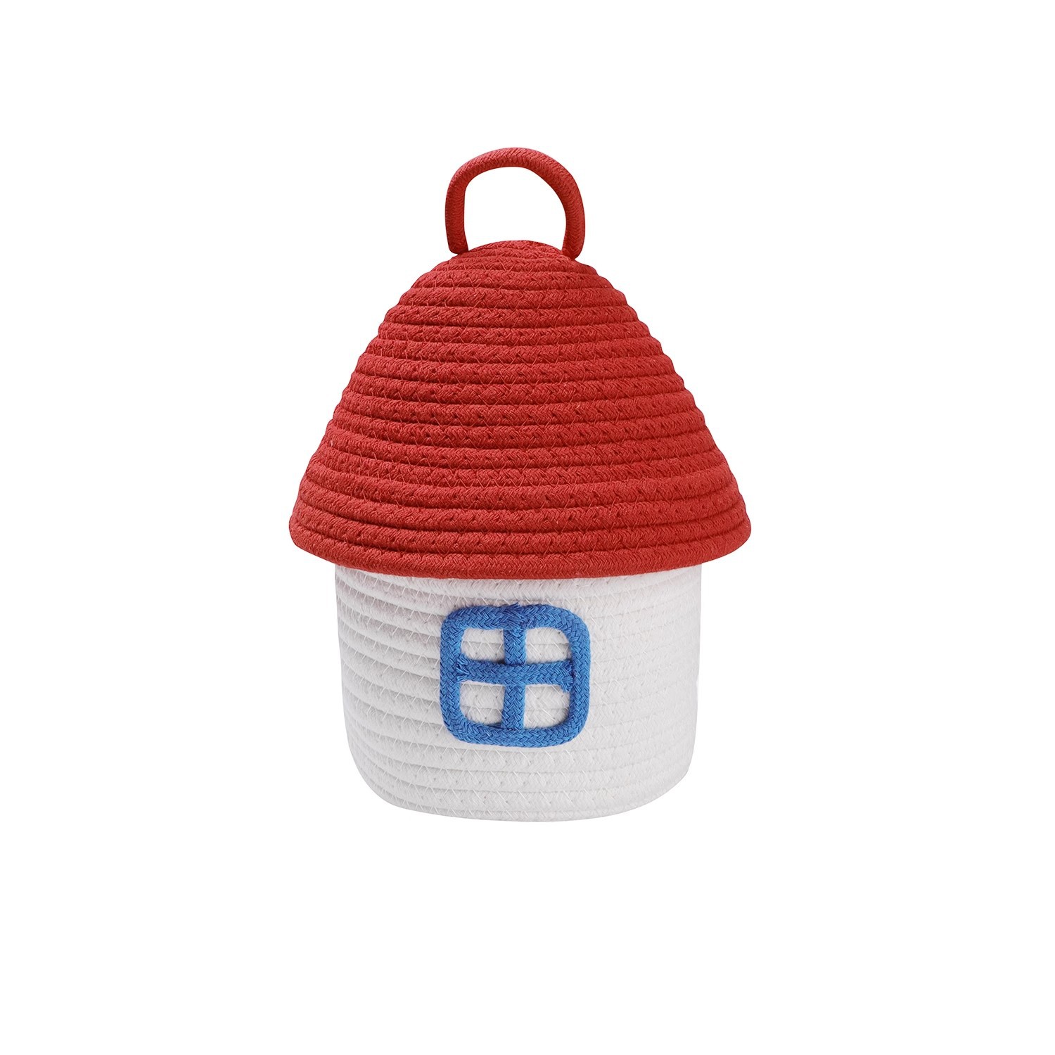 Desktop storage basket, woven storage box with lid, cotton thread snacks, living room coffee table, wool thread toys, TV cabinet storage basket Item Picture
