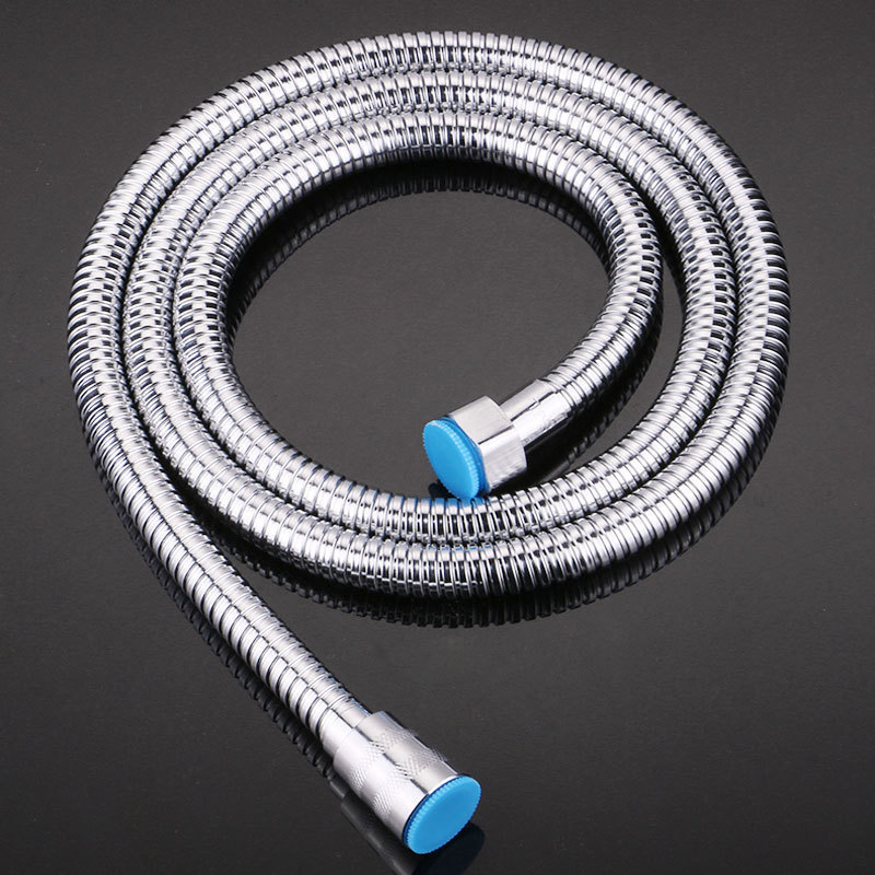 Stainless steel shower hose, showerhead hose, explosion-proof rain shower head, water pipe, electroplated metal hose, 1.5 meters, 2/3 meters details Picture