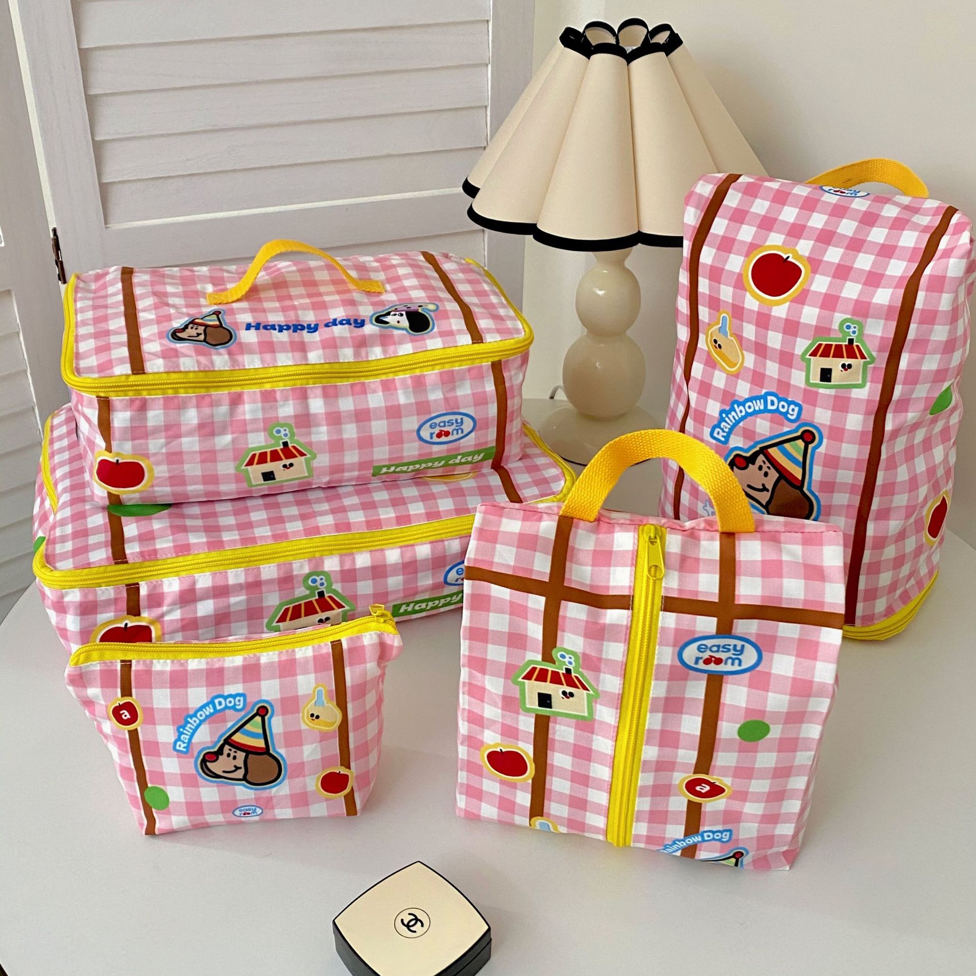 Cute and portable travel storage bags, travel clothes, underwear and shoes sorting bags, waterproof luggage bags and clothing sorting bags full figure