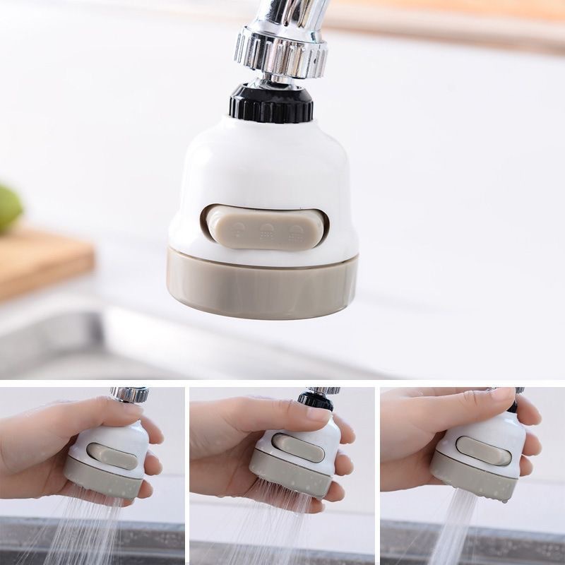 Three-speed pressurized shower head, splash-proof faucet, stainless steel extension pipe, water-saving, universal rotating extension filter details Picture