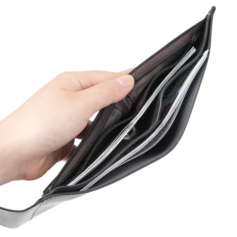 Factory direct supply of new cross-border men's wallets with zippers, multiple slots, trendy cartoon short styles, available for wholesale in stock Specification drawing