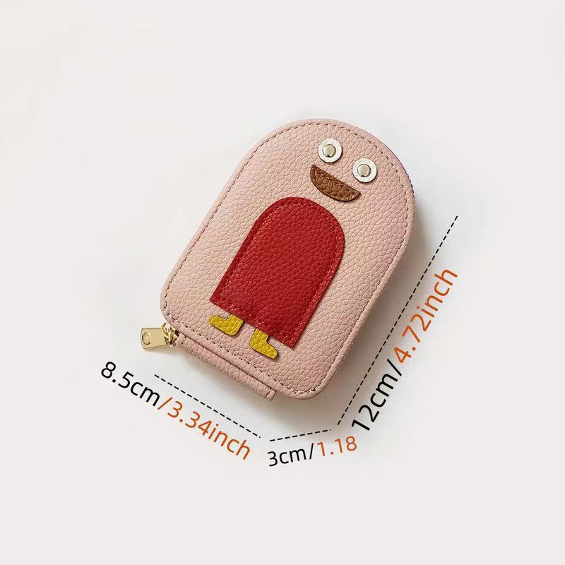 New cartoon creative penguin card case for girls, small and cute mini coin purse, multi-slot ID card case, card holder details Picture