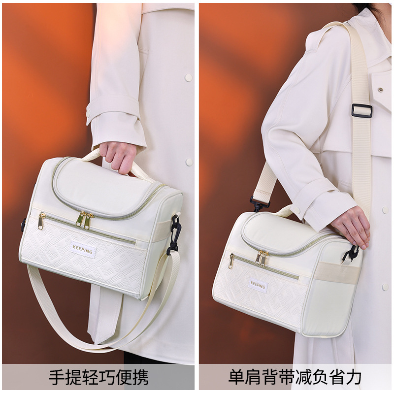 Cross-border new products: Geyun diagonal cross insulated bag, office worker insulated lunch box bag, portable insulated bag, Lunch box bag Application Scenario