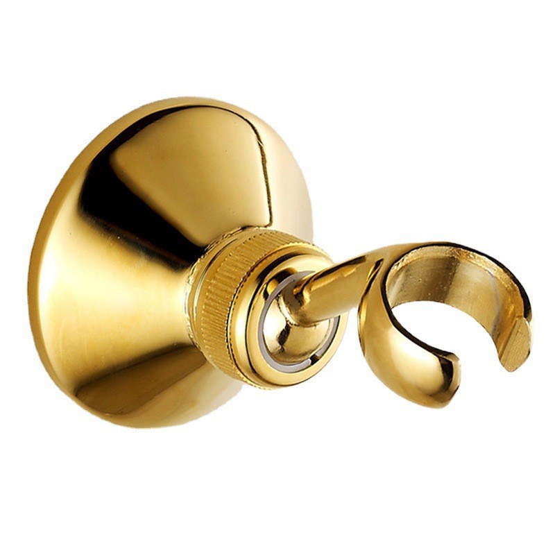 Wholesale gold and black antique all-copper wall-mounted universal movable shower head stand, hand-held shower head bracket and copper base Application Scenario