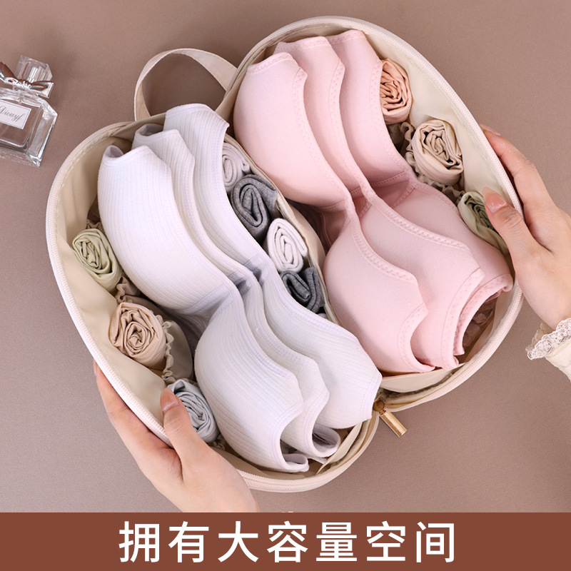 Cross-border travel portable moonlit underwear storage bag, dormitory home bra bag, underwear and socks compartments storage bag Specification drawing