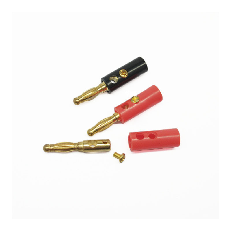 Gold-plated 4MM lantern-shaped banana plug test plug, lantern-shaped four-page type, nickel-plated banana plug Application Scenario
