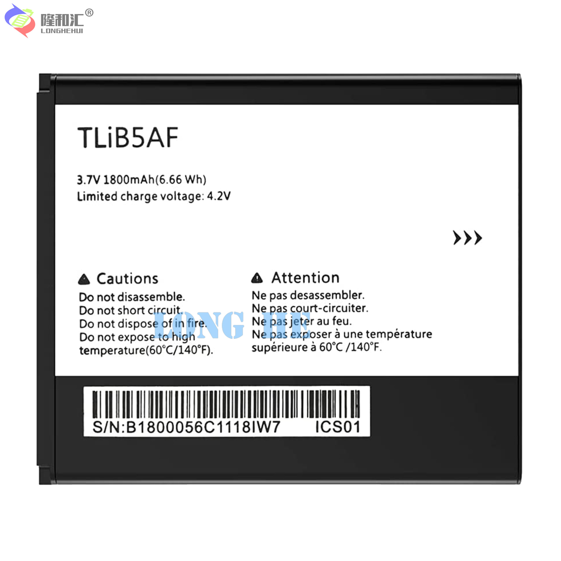 It is suitable for factory wholesale and foreign trade of Alcatel TCL S800/OT-997D mobile phone rechargeable battery TliB5AF details Picture