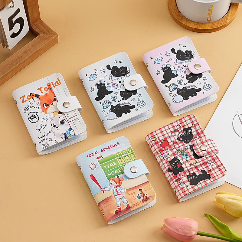 Super cute ID card case for girls 2024 New style, ultra-thin multi-slot card holder, multi-layer niche and cute card anime full figure