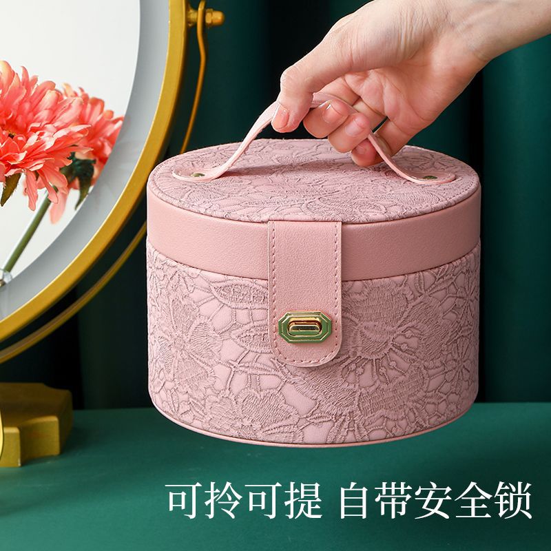 OEM high-end jewelry box, storage box, large-capacity necklace box, waterproof multi-layer jewelry box, factory customized LOGO full figure
