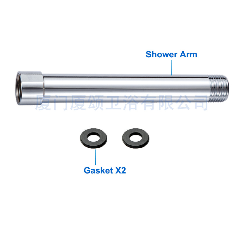 Amazon export showerhead top spray all-copper connection adjustable elbow showerhead arm bracket with toothed extension rod full figure