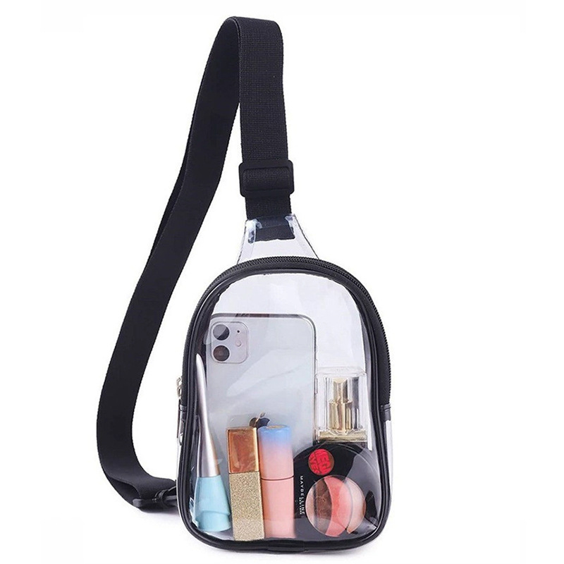 Amazon pvc transparent bag wallet, men's transparent crossbody bag, mobile phone bag, simple and portable for walking and shopping Item Picture