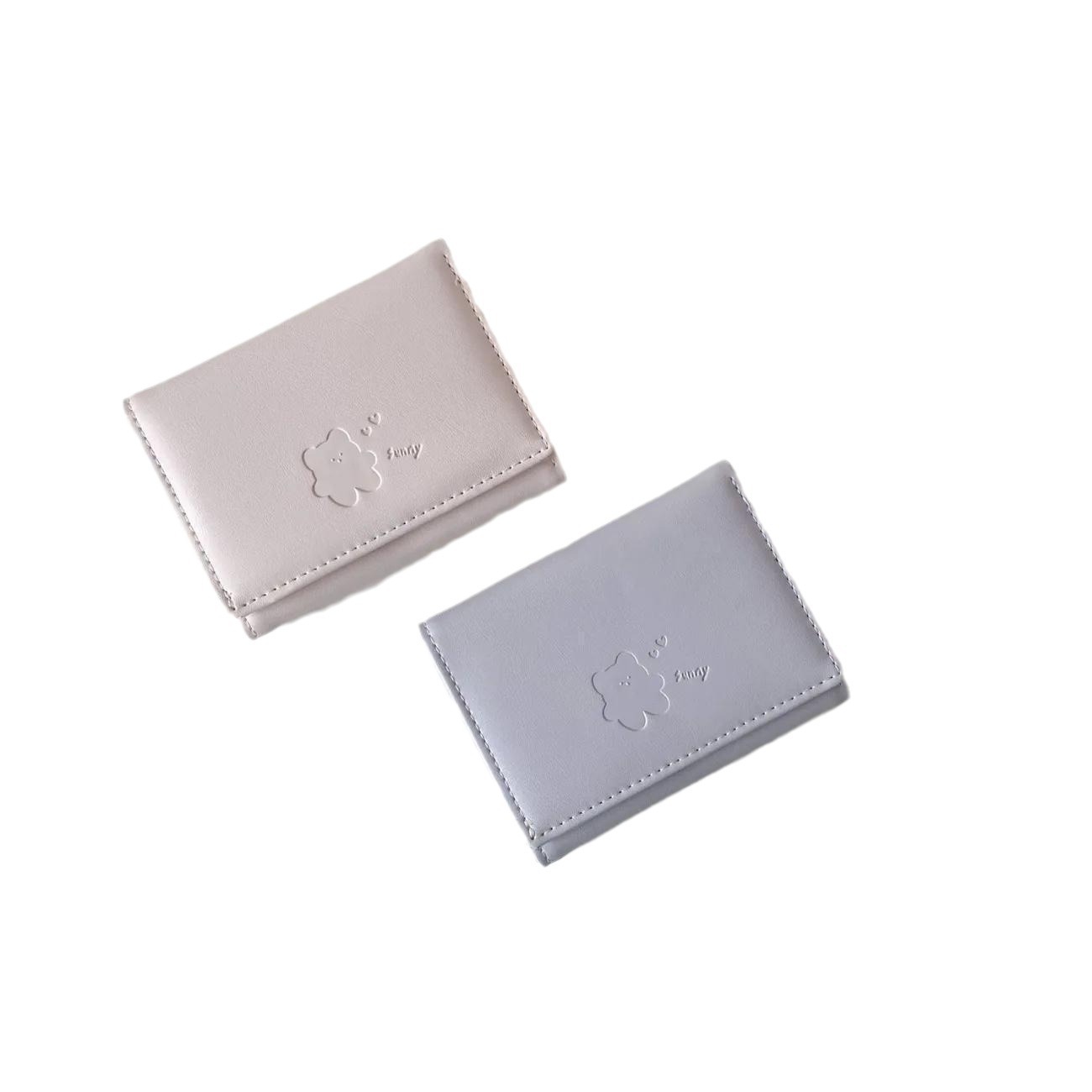 Korean-style cute female wallet with multiple folding slots, short student wallet, Instagram trendy and niche design, youth wallet Item Picture