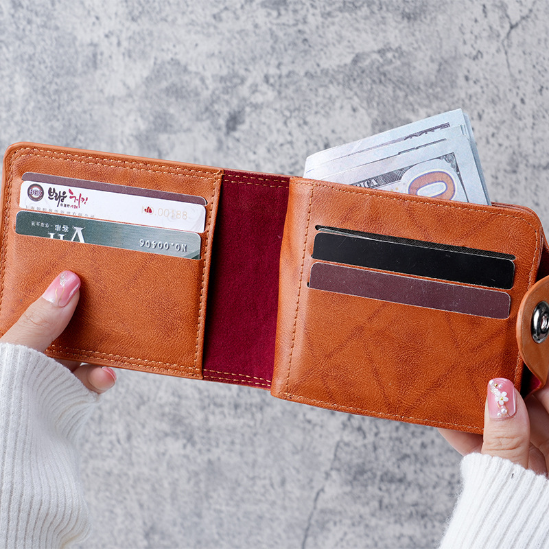 Cross-border bestseller men's wallet with US dollar pattern, bestseller ultra-light PU bag, multi-functional retro, multi-slot manufacturer details Picture