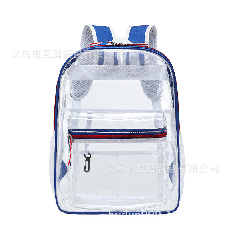 PVC outdoor travel backpack with large capacity, colorful transparent backpack with large capacity full figure