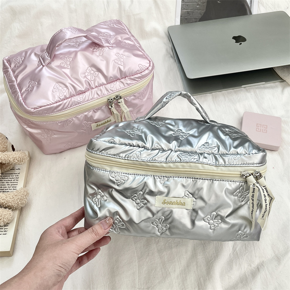 41243 New diamond-shaped grid large-capacity cosmetics storage bag, outdoor toiletry bag, portable makeup bag Specification drawing