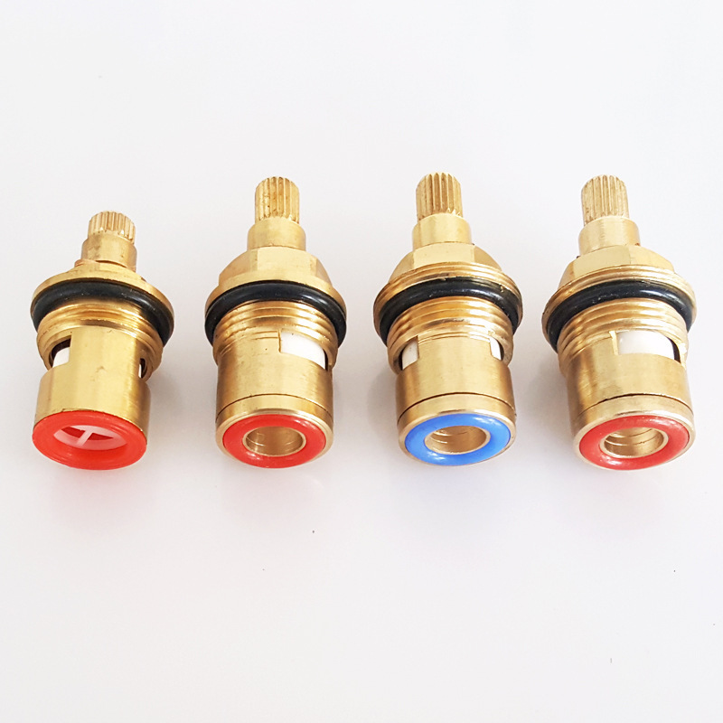 All-copper single and double handle cold and hot water faucets with ceramic quick-opening valve cores, bathroom repair parts, Anchao details Picture