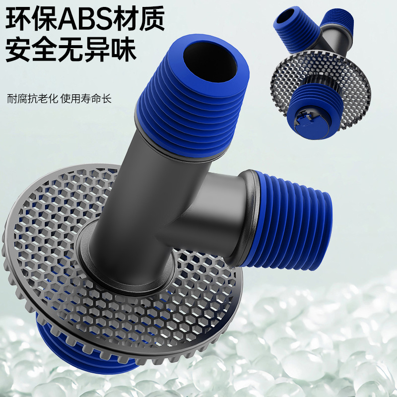 Washing machine drain pipe, floor drain joint, three-way drainage pipe, sewer-specific anti-odor and anti-overflow cover, sealing cover Specification drawing