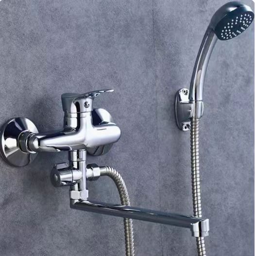 Foreign Trade Sanlian Russian Central Asia bathtub set Faucet extension pipe Rotatable shower set Faucet full figure