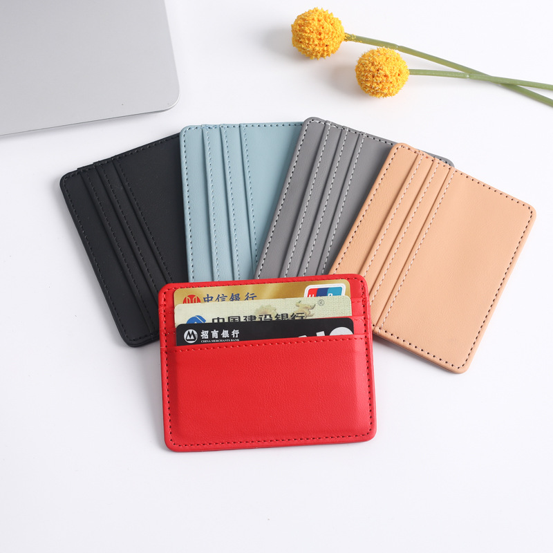 Ultra-thin card case, large-capacity card case, small card case, multi-card case, small and exquisite leather pu card case wholesale full figure