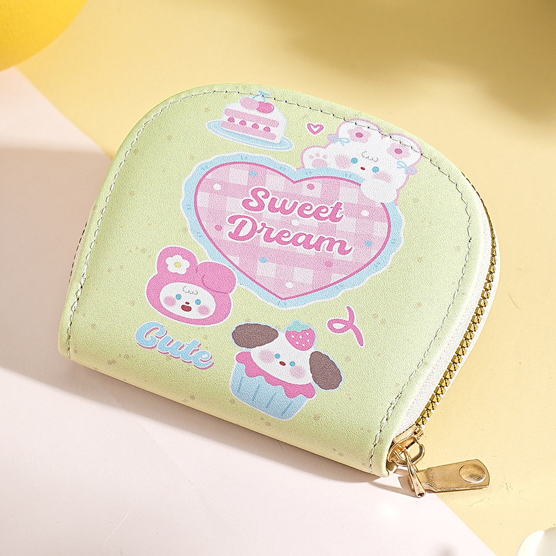 New national trend style multi-slot card case, ID card case, men's bank card storage bag, cute cartoon printed women's card case details Picture