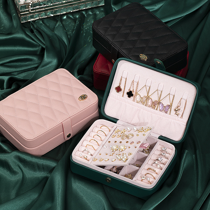 European-style princess jewelry box, convenient and multi-functional, popular large-capacity storage box for earrings, stud earrings, necklaces and jewelry full figure