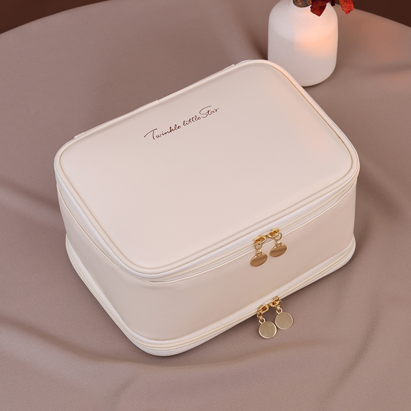 Women's portable 2024 new high-end large-capacity travel jewelry bag, ins waterproof makeup brush storage bag Specification drawing