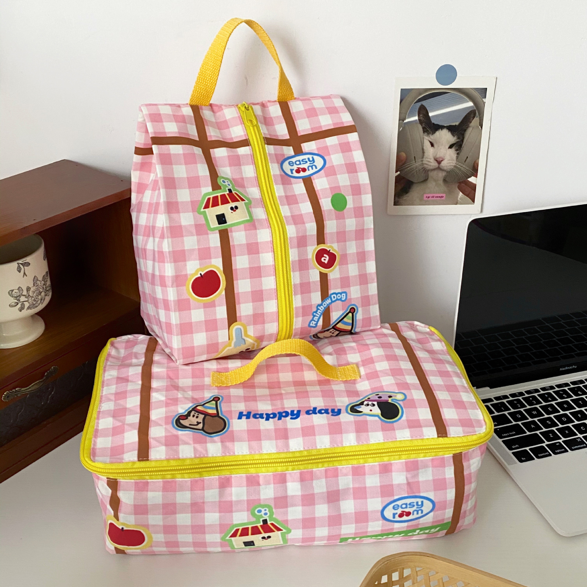 Cute and portable travel storage bags, travel clothes, underwear and shoes sorting bags, waterproof luggage bags and clothing sorting bags Specification drawing