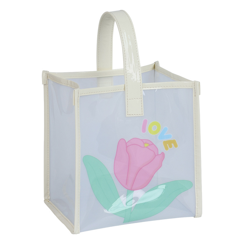 Summer transparent jelly handbag for women, portable makeup bag, InS-style souvenir, hand-held bag Item Picture