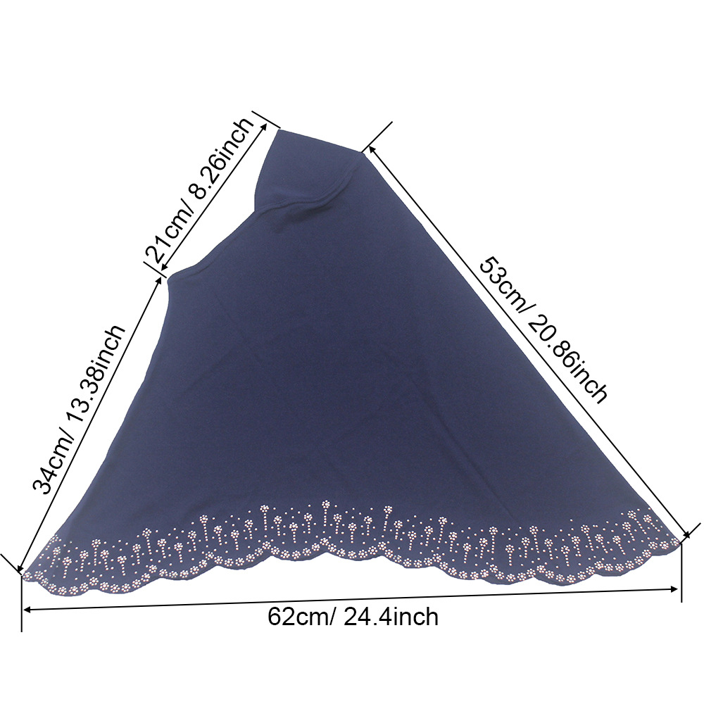 Flower-shaped fringed diamond hand-trimmed lace Malay headscarf, girls scarf Muslim headscarf pic 1