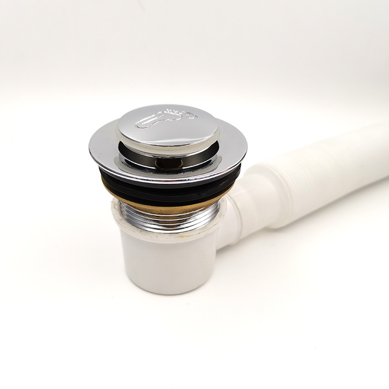Bathtub drain, copper bathtub spring core drain, zinc bathtub drain, foot-operated bathtub drain pipe Application Scenario