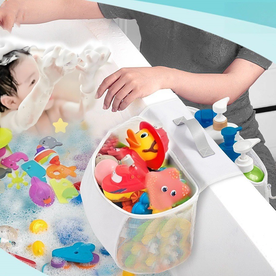 Amazon's new mesh bathtub toy storage wonder in 2025 - a children's bath and water play toy storage bag full figure