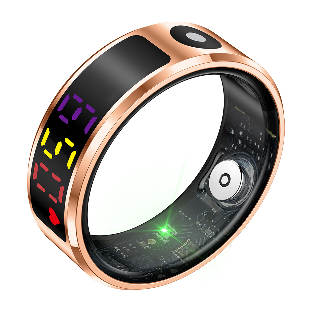 Cross-border color screen R12 smart ring, step count, heart rate, blood oxygen, sleep, health monitoring, step count, calorie count, more exercise Application Scenario