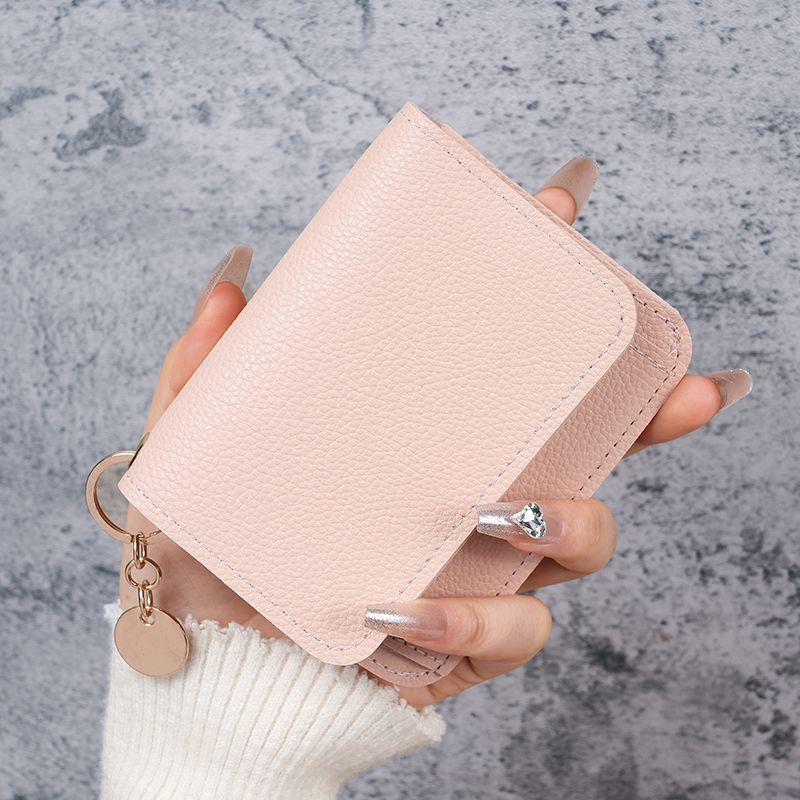 The 2024 new style card case is a short, cute and compact ladies' coin purse with a simple and light luxury leather ID card storage bag and a thin design full figure
