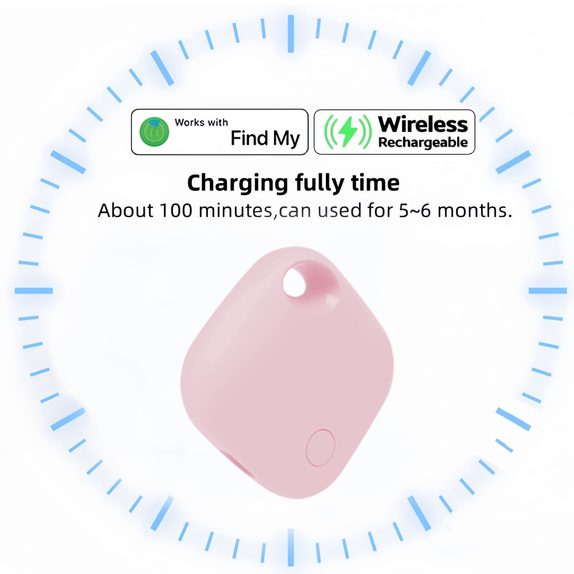 The rechargeable find my airtag is suitable for Apple's anti-loss device Bluetooth pet tracking smart anti-loss Application Scenario