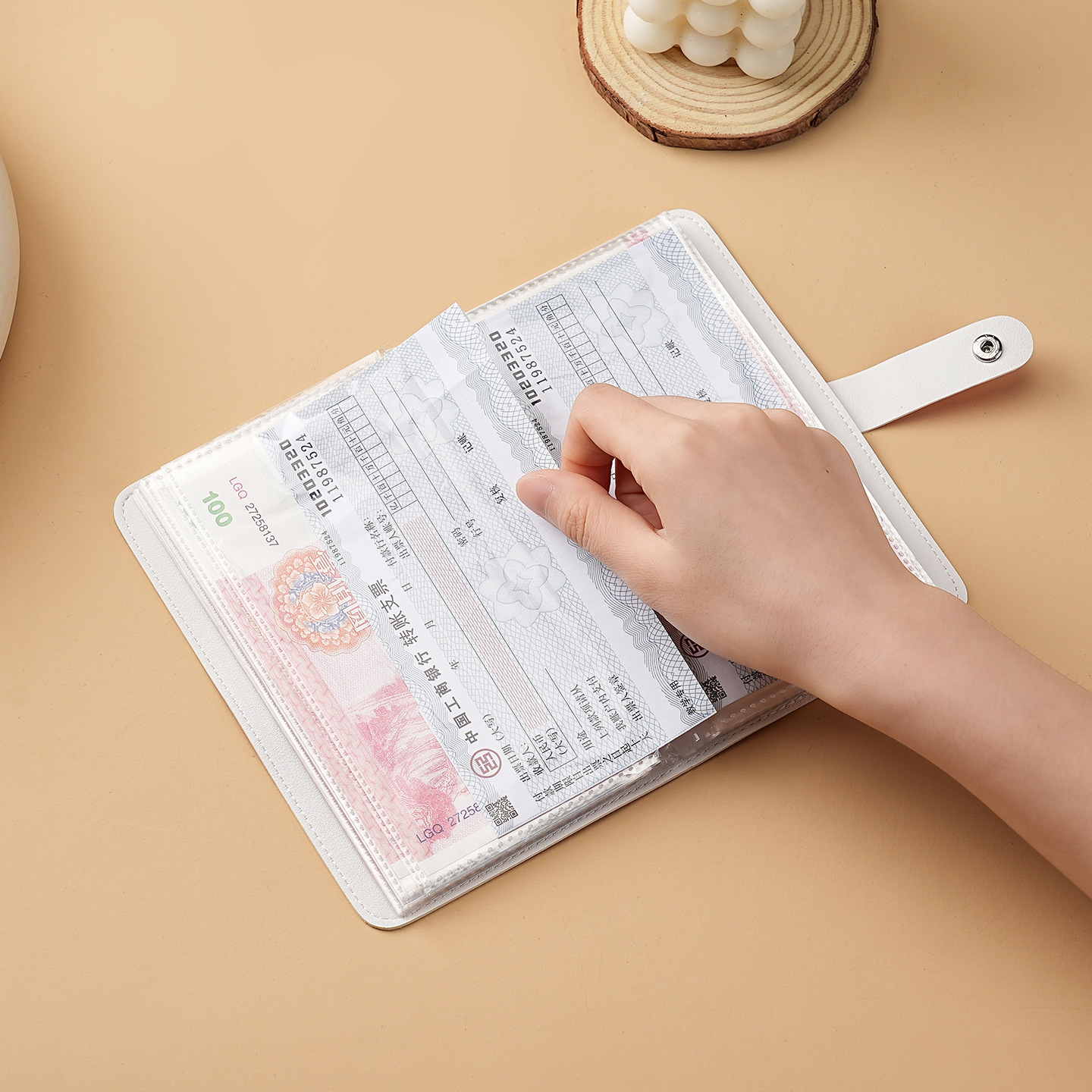 This Chinese-style bill storage book, 2025 new model of fixed deposit certificate holder, large-capacity multi-functional storage Application Scenario