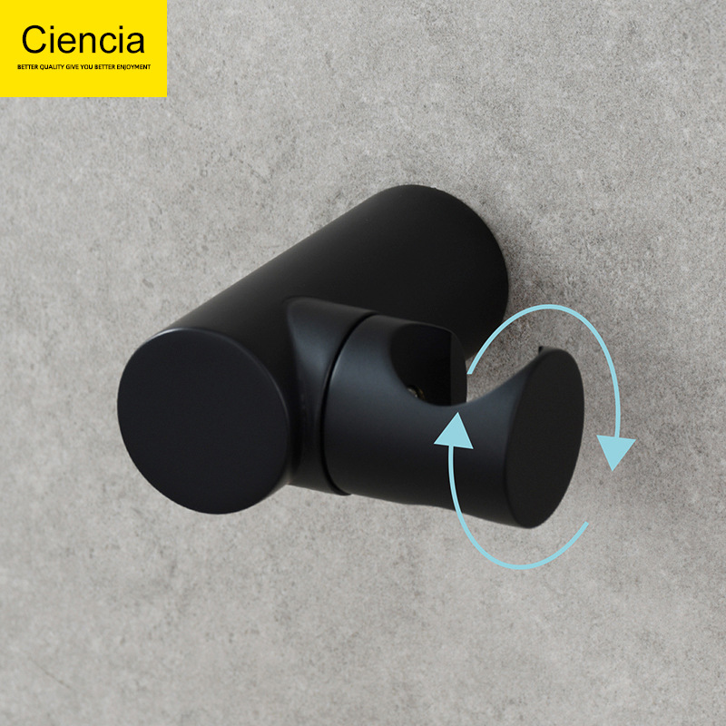 ciencia Codrin brass bathroom shower head holder, toilet handheld shower head socket, rotatable shower head fixing base full figure