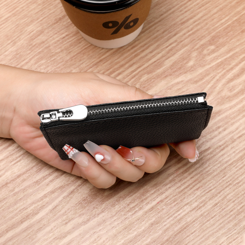 New cross-border pu men's and women's coin purse, zipper coin case, small wallet, short key case and card case Application Scenario