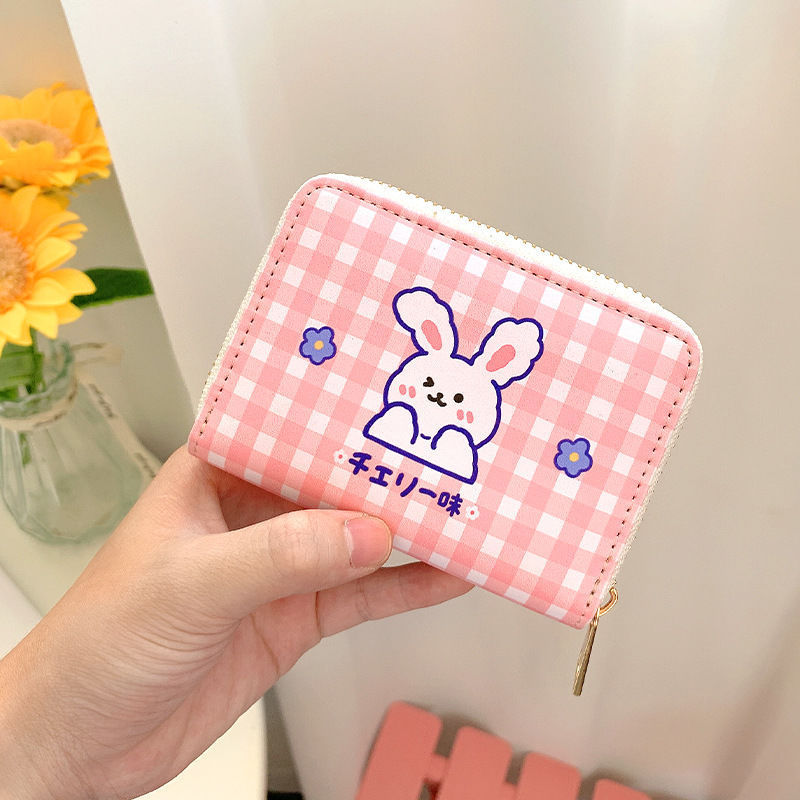 The coin purse is cute, Japanese-style, girlish, study-style, inS-style, Korean-style, small cartoon zipper card bag and wallet in one Specification drawing