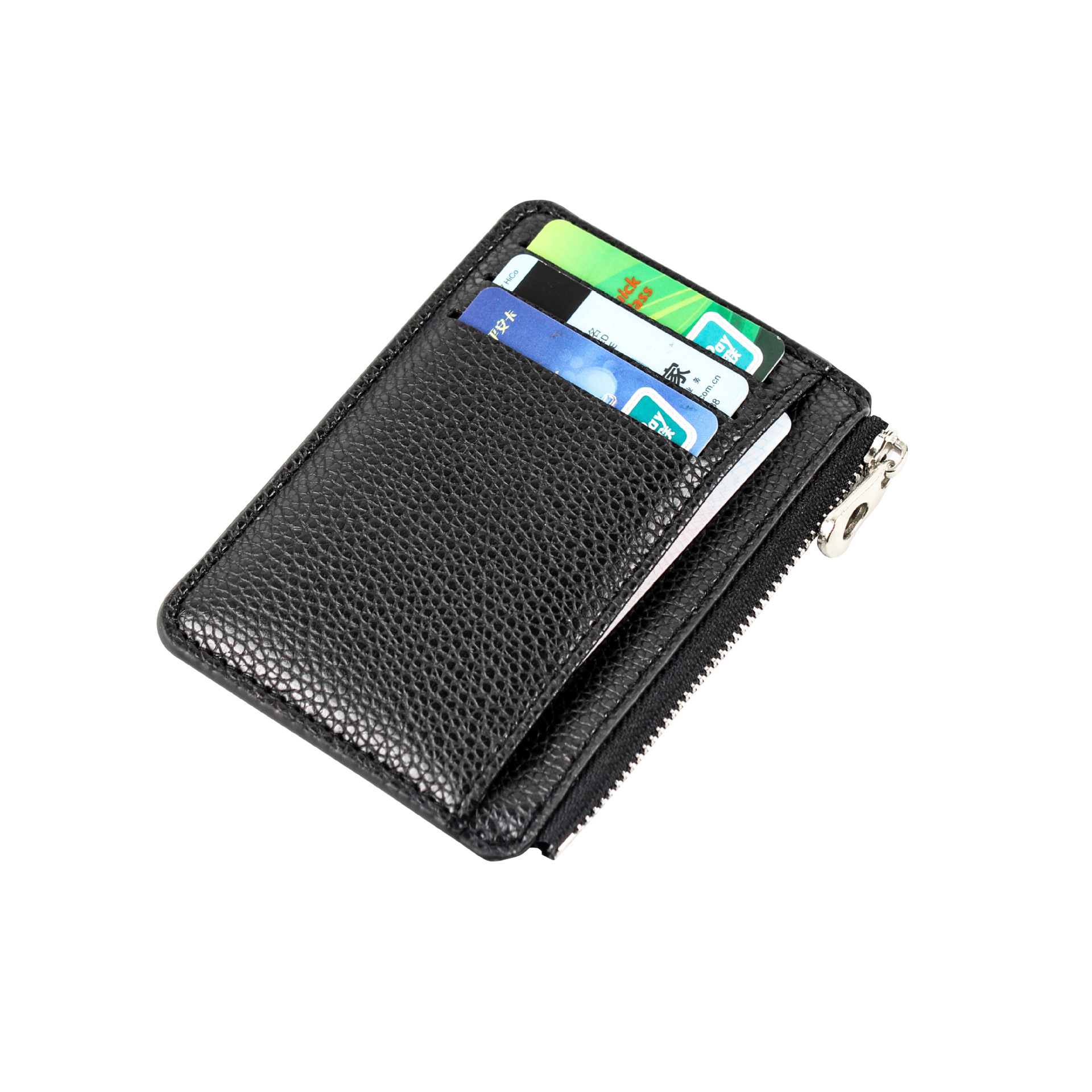 Wholesale of 2024 cross-border new fashion and creative zipper card wallet with large capacity, ultra-thin design, simple and multi-slot coin purse Item Picture