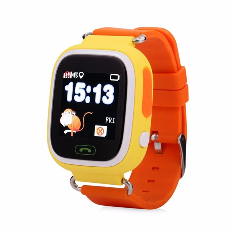 Supplying cross-border e-commerce Russian and English Q90 children's GPS positioning watches, mobile phone touch screens, SOS calls for students Specification drawing
