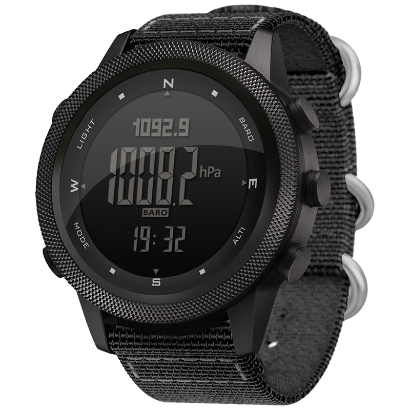 Men's outdoor electronic watch, height stopwatch, metronome, air pressure, temperature, compass, multi-functional waterproof sports watch Item Picture